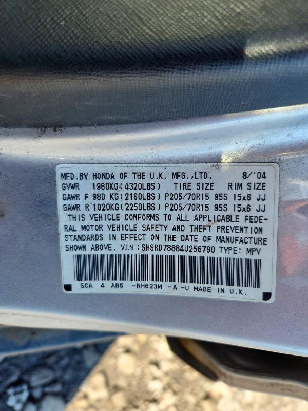 Продаж на аукціоні авто 2004 Honda Cr-v, vin: SHSRD78884U256790, номер лоту: 59706716