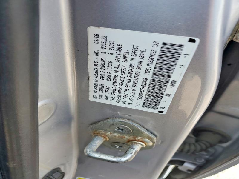 Продаж на аукціоні авто 2007 Honda Accord, vin: 1HGCM66837A022498, номер лоту: 62106636
