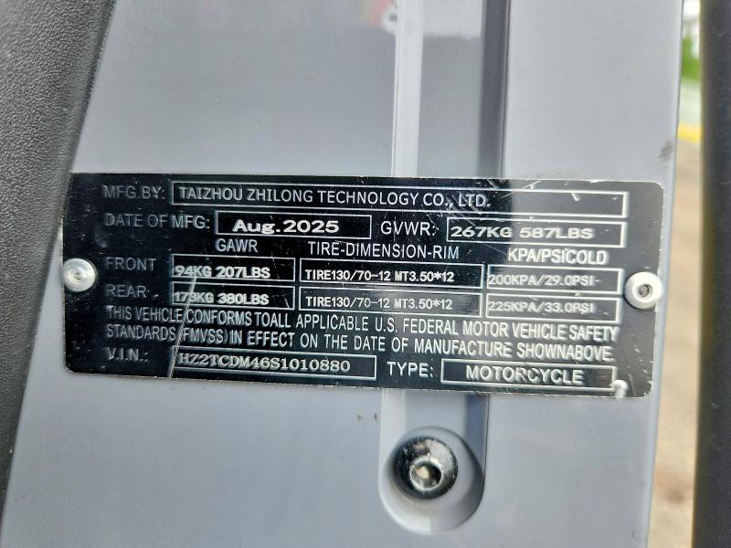 53104896 :رقم المزاد ، HZ2TCDM46S1010880 vin ، 2025 Other Qmax 200 مزاد بيع