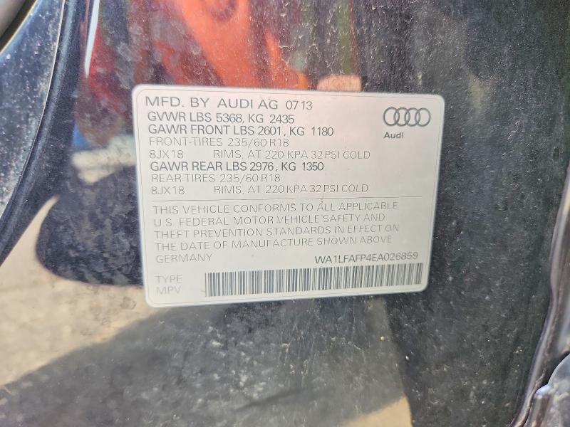 Продажа на аукционе авто 2014 Audi Q5, vin: WA1LFAFP4EA026859, номер лота: 60330886