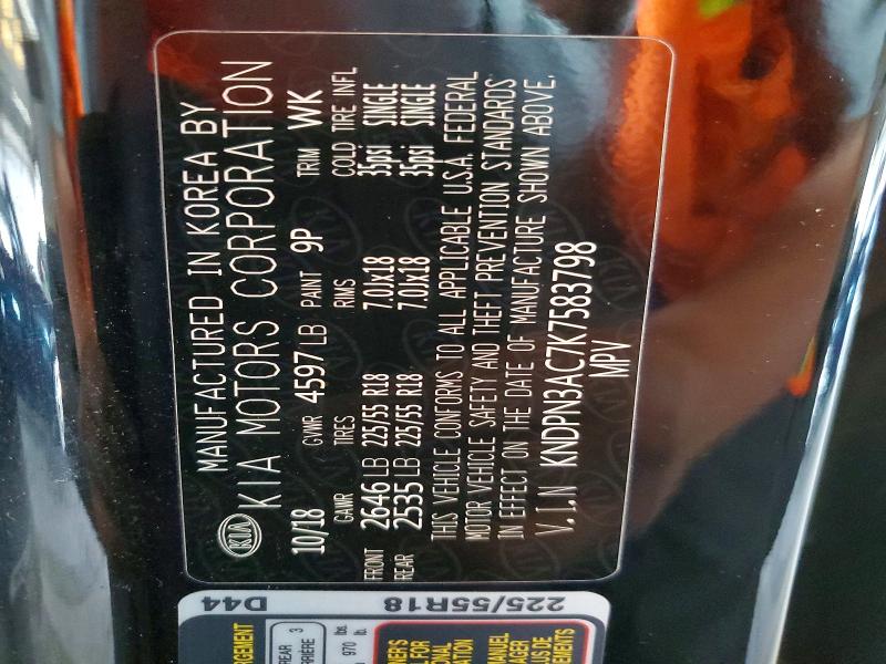 63426446 :رقم المزاد ، KNDPN3AC7K7583798 vin ، 2019 Kia Sportage مزاد بيع