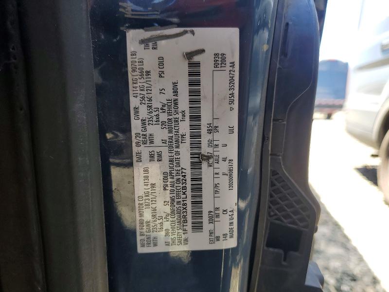 Aukcja sprzedaży 2020 Ford Transit, vin: 1FTBR3X81LKB32477, numer aukcji: 58502486