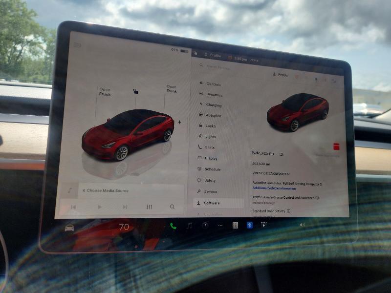 2022 Tesla Model 3 მანქანა იყიდება აუქციონზე, vin: 5YJ3E1EAXNF290777, აუქციონის ნომერი: 62825406