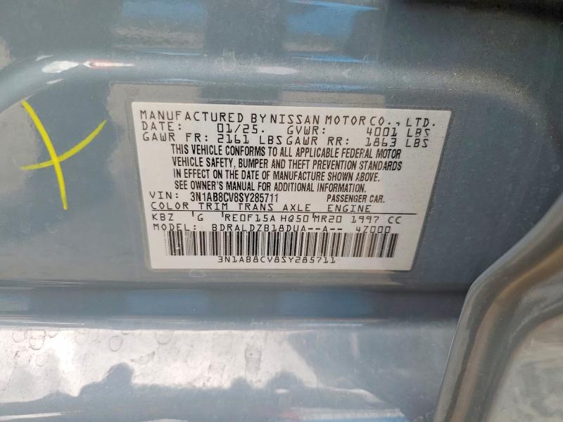 2025 Nissan Sentra მანქანა იყიდება აუქციონზე, vin: 3N1AB8CV8SY285711, აუქციონის ნომერი: 62498816