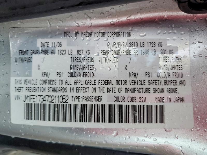Продаж на аукціоні авто 2007 Mazda Rx8, vin: JM1FE173470211052, номер лоту: 59369156
