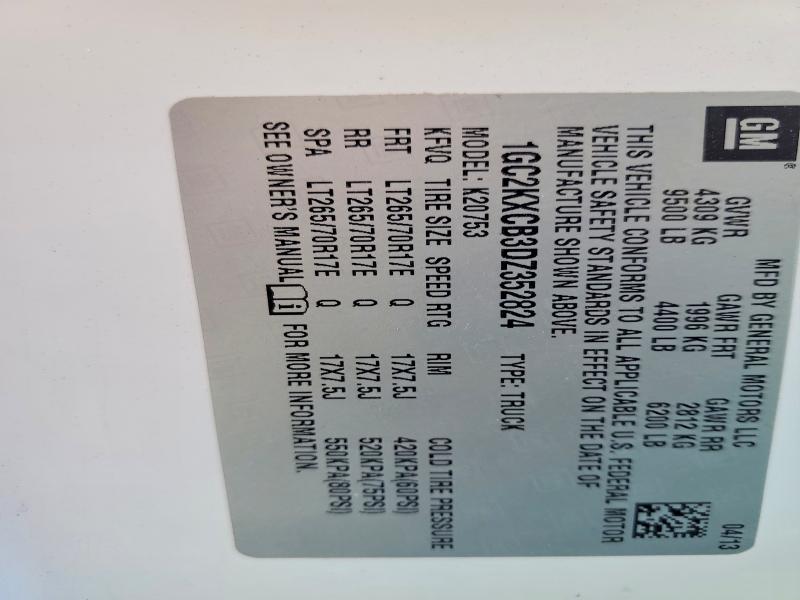 Продажа на аукционе авто 2013 Chevrolet Silverado, vin: 1GC2KXCB3DZ352824, номер лота: 60452076