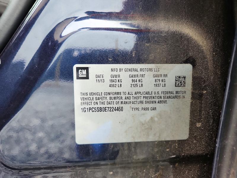 61722656 :رقم المزاد ، 1G1PC5SB0E7224460 vin ، 2014 Chevrolet Cruze مزاد بيع