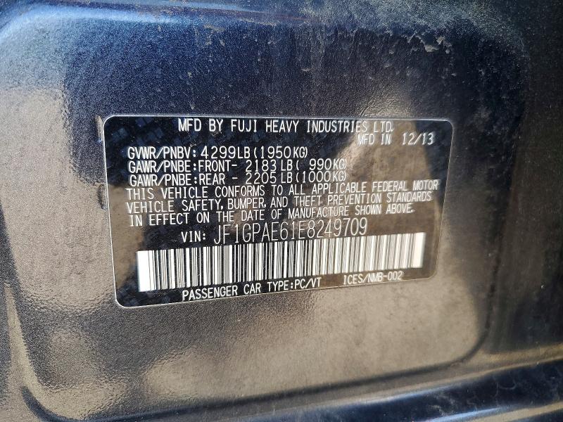Aukcja sprzedaży 2014 Subaru Impreza, vin: JF1GPAE61E8249709, numer aukcji: 60326896
