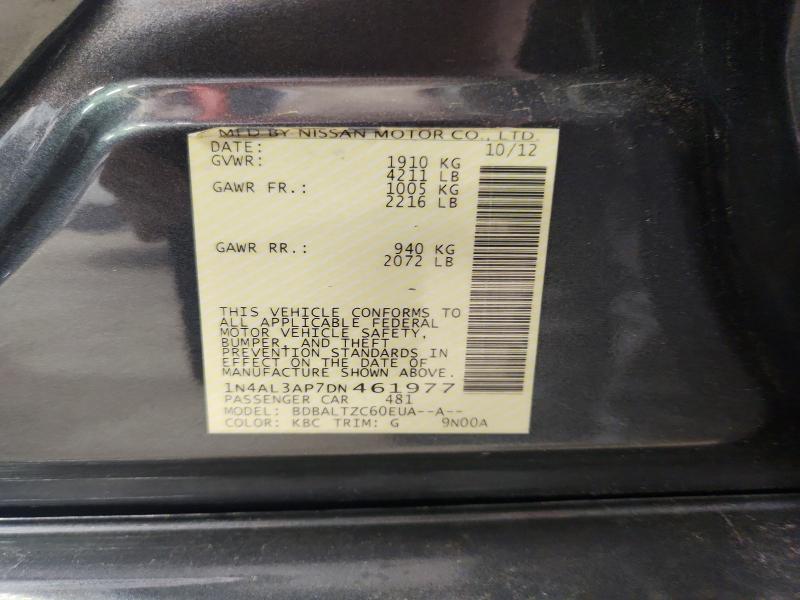 Aukcja sprzedaży 2013 Nissan Altima, vin: 1N4AL3AP7DN461977, numer aukcji: 59577766