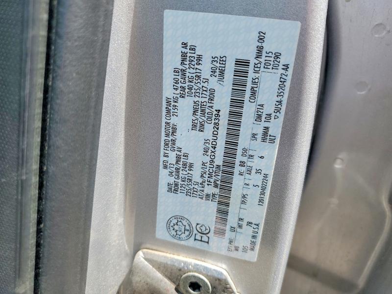 Продажа на аукционе авто 2013 Ford Escape, vin: 1FMCU9GX4DUD28394, номер лота: 59641806