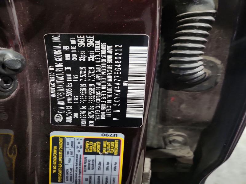 Aukcja sprzedaży 2014 Kia Sorento, vin: 5XYKW4A77EG480212, numer aukcji: 60721266