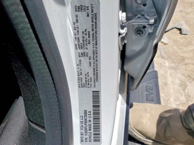 Aukcja sprzedaży 2025 Ram 1500, vin: 1C6SRFLP8SN736868, numer aukcji: 62577886