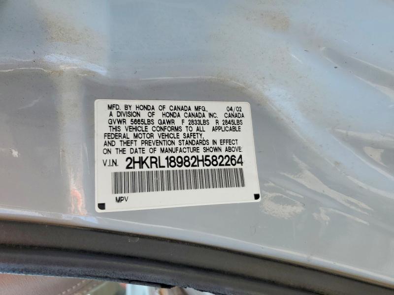 Aukcja sprzedaży 2002 Honda Odyssey, vin: 2HKRL18982H582264, numer aukcji: 59715926