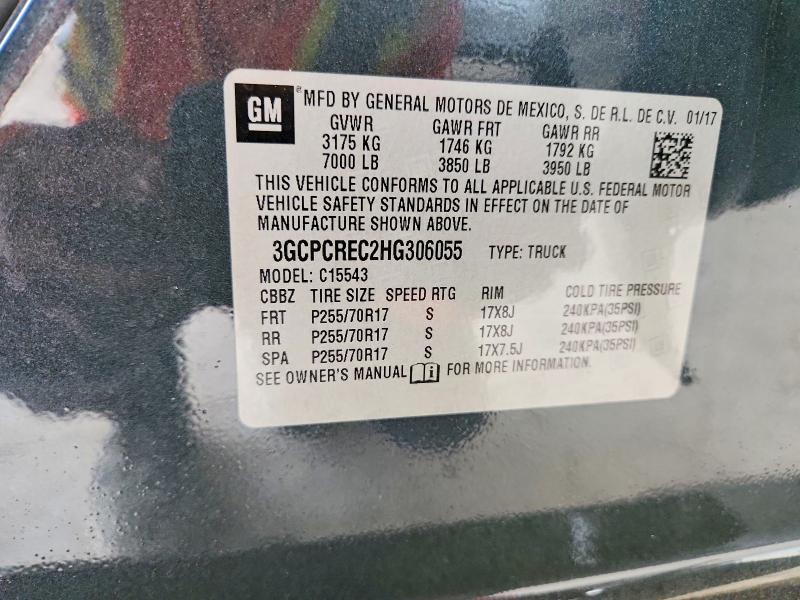 Aukcja sprzedaży 2017 Chevrolet Silverado, vin: 3GCPCREC2HG306055, numer aukcji: 61313146