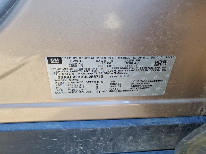 60566136 :رقم المزاد ، 3GKALVEXXJL258713 vin ، 2018 Gmc Terrain مزاد بيع