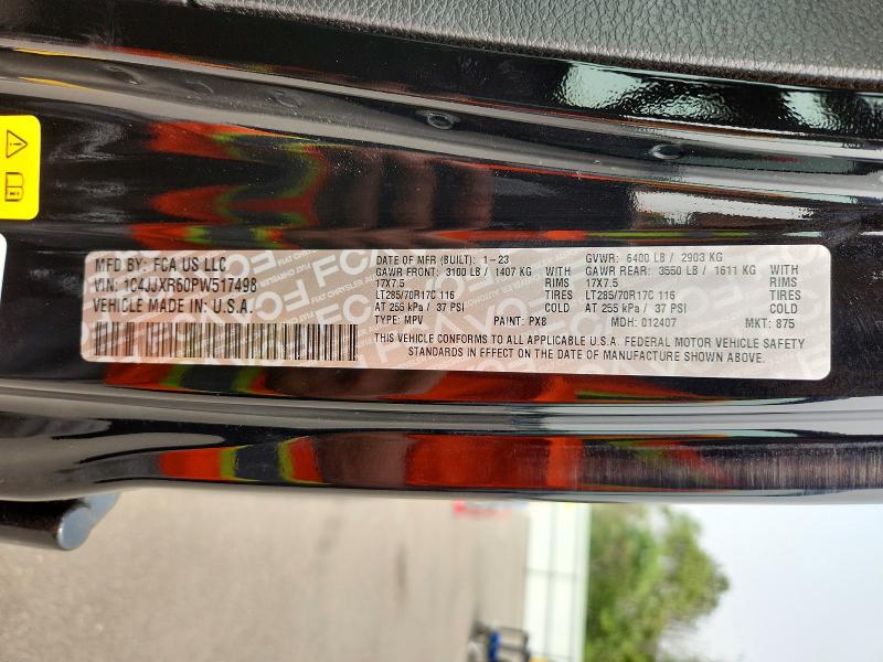 Продаж на аукціоні авто 2023 Jeep Wrangler, vin: 1C4JJXR60PW517498, номер лоту: 61162826