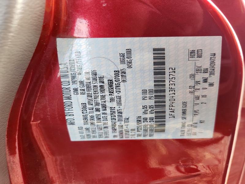 2003 Ford Mustang მანქანა იყიდება აუქციონზე, vin: 1FAFP40413F375712, აუქციონის ნომერი: 60412116