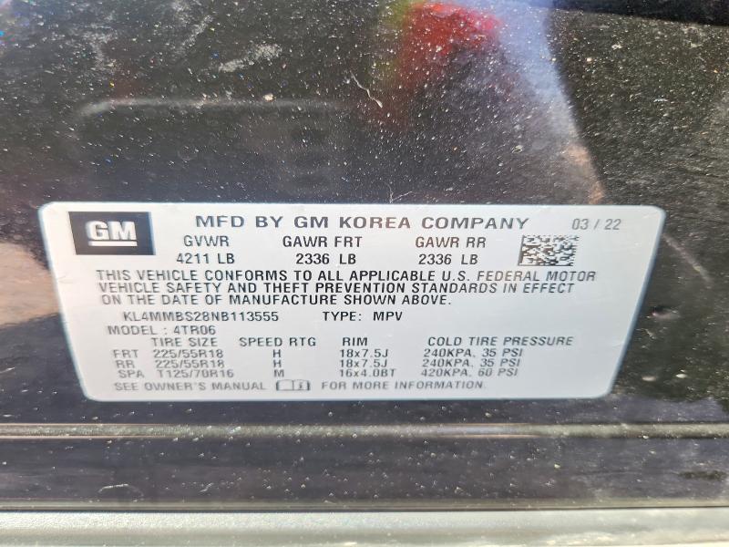 Продажа на аукционе авто 2022 Buick Encore Gx, vin: KL4MMBS28NB113555, номер лота: 59665686