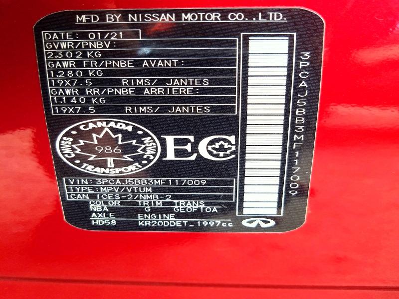 Aukcja sprzedaży 2021 Infiniti Qx50, vin: 3PCAJ5BB3MF117009, numer aukcji: 60992276