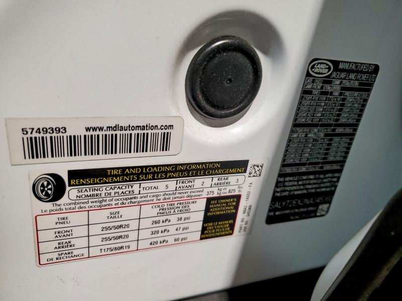 61604706 :رقم المزاد ، SALYT2EX2NA345360 vin ، 2022 Land Rover Range Rover Velar مزاد بيع