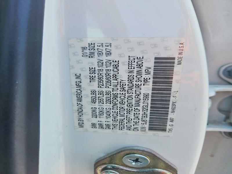 Aukcja sprzedaży 2016 Acura Rdx, vin: 5J8TB3H32GL015990, numer aukcji: 63178996