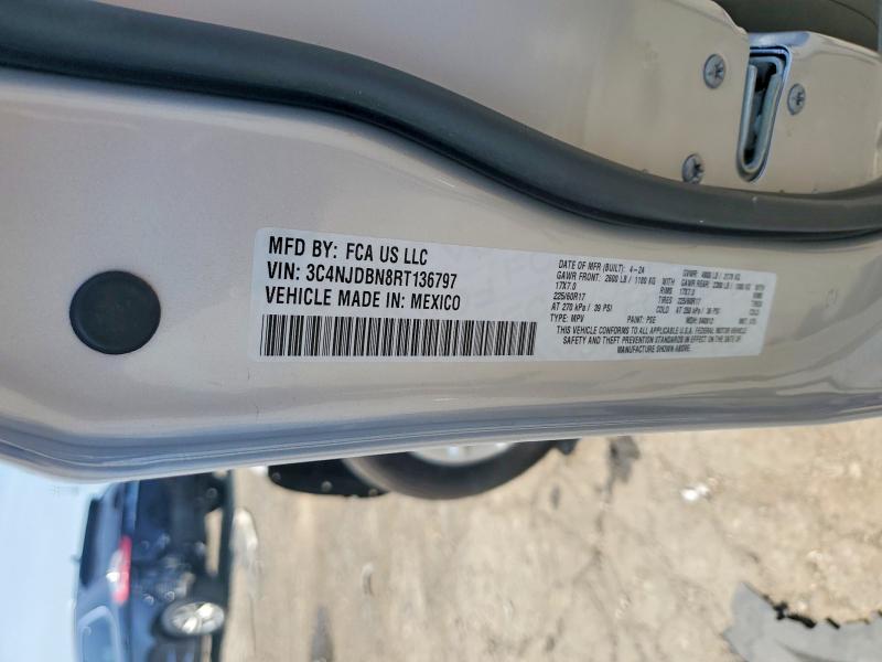 60653346 :رقم المزاد ، 3C4NJDBN8RT136797 vin ، 2024 Jeep Compass مزاد بيع