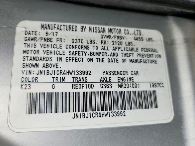 Продаж на аукціоні авто 2017 Nissan Rogue Sport, vin: JN1BJ1CR4HW133992, номер лоту: 62973876