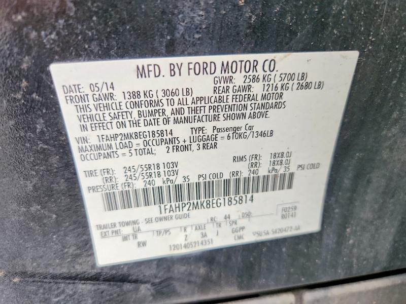 Продажа на аукционе авто 2014 Ford Taurus, vin: 1FAHP2MK8EG185814, номер лота: 62294676