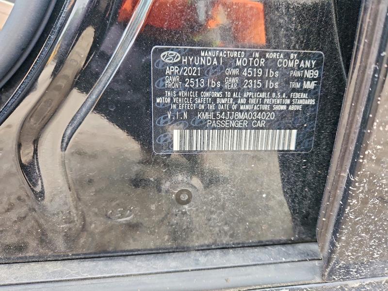 Продаж на аукціоні авто 2021 Hyundai Sonata Hybrid, vin: KMHL54JJ8MA034020, номер лоту: 61406416