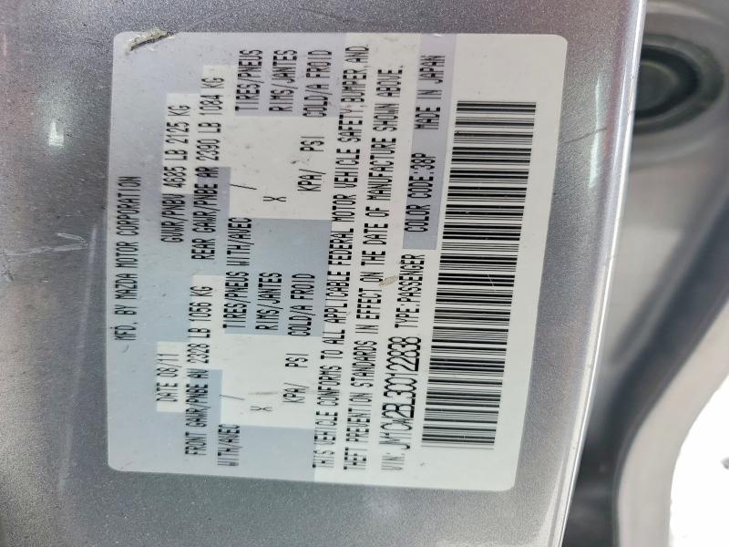 2012 Mazda 5 მანქანა იყიდება აუქციონზე, vin: JM1CW2BL3C0122838, აუქციონის ნომერი: 60120746