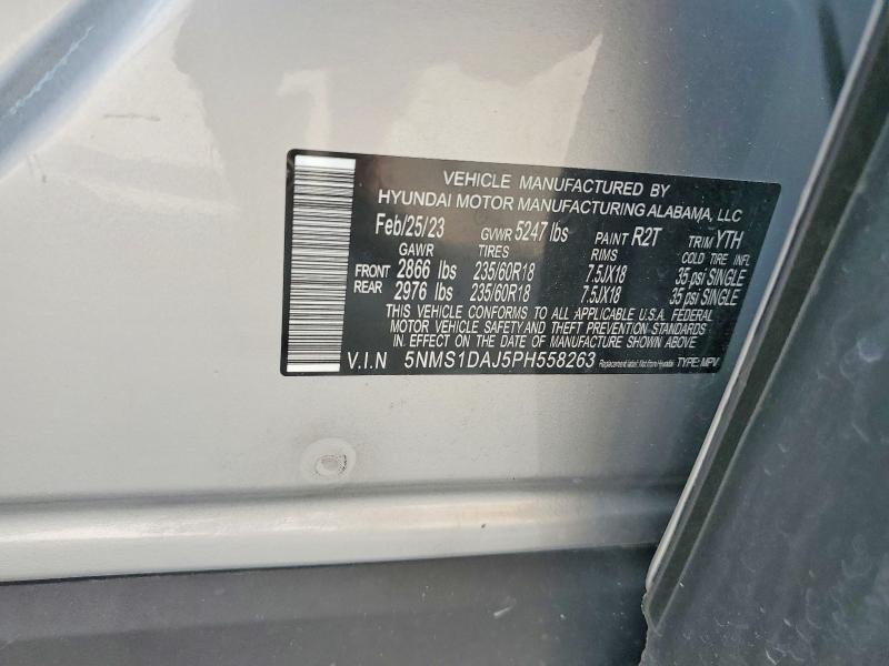 Aukcja sprzedaży 2023 Hyundai Santa Fe, vin: 5NMS1DAJ5PH558263, numer aukcji: 63587406