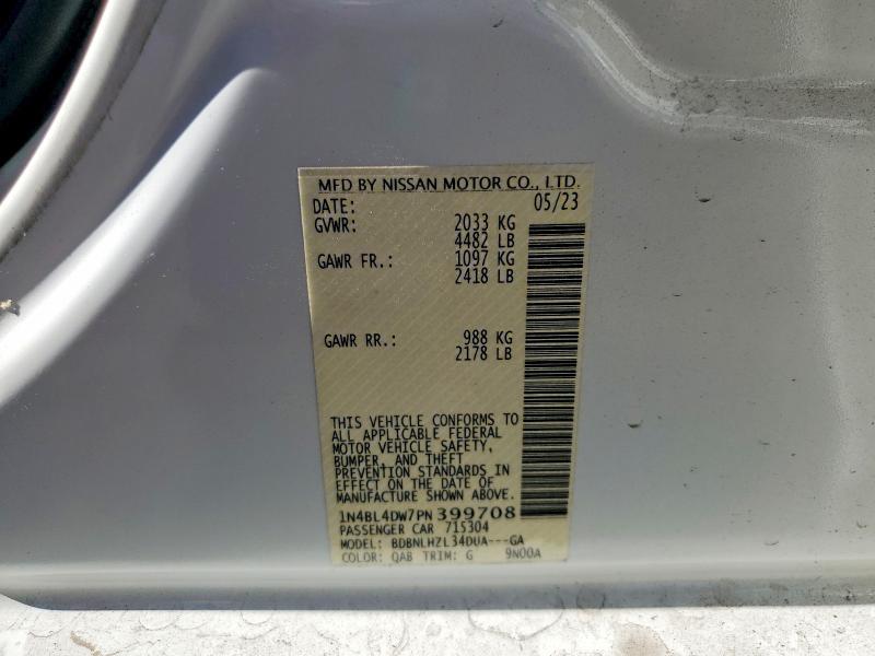 Aukcja sprzedaży 2023 Nissan Altima, vin: 1N4BL4DW7PN399708, numer aukcji: 63029366