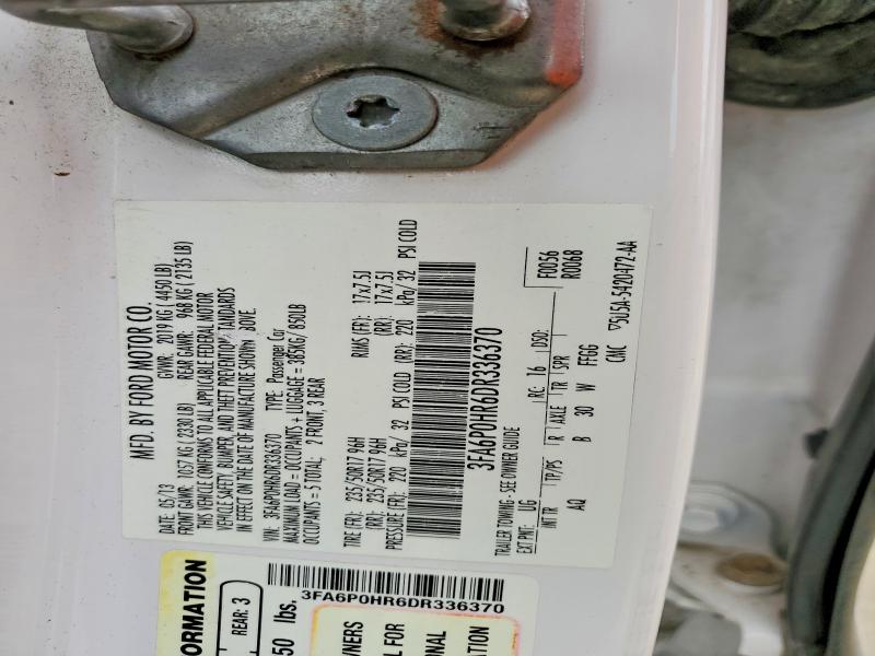 2013 Ford Fusion მანქანა იყიდება აუქციონზე, vin: 3FA6P0HR6DR336370, აუქციონის ნომერი: 62079136