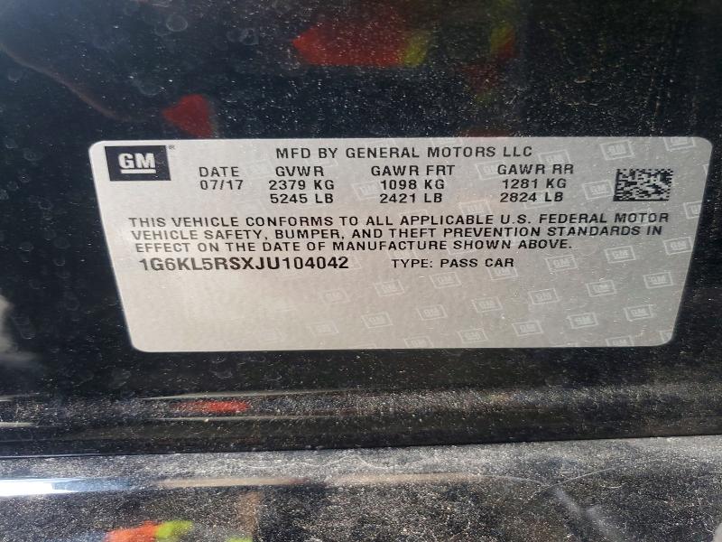 60408266 :رقم المزاد ، 1G6KL5RSXJU104042 vin ، 2018 Cadillac Ct6 مزاد بيع
