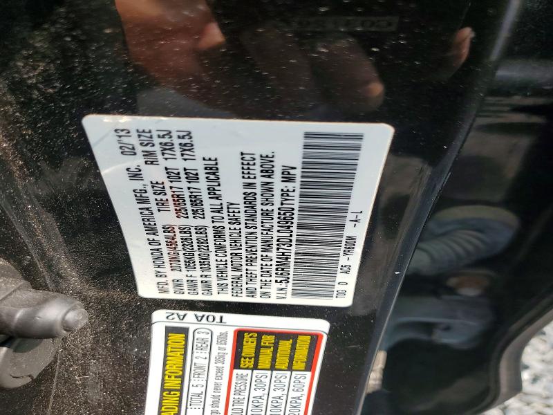 Продажа на аукционе авто 2013 Honda Cr-v, vin: 5J6RM4H73DL049650, номер лота: 61008296
