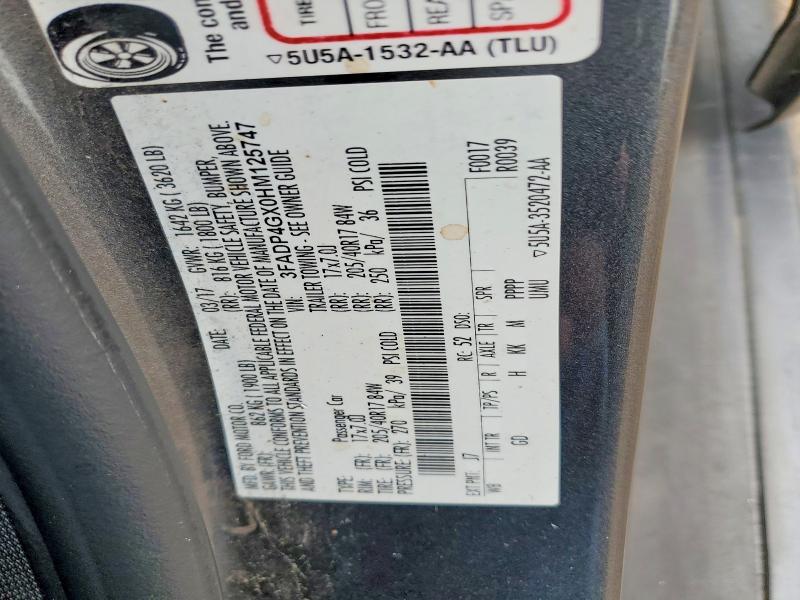 Продаж на аукціоні авто 2017 Ford Fiesta, vin: 3FADP4GX0HM125747, номер лоту: 61070976