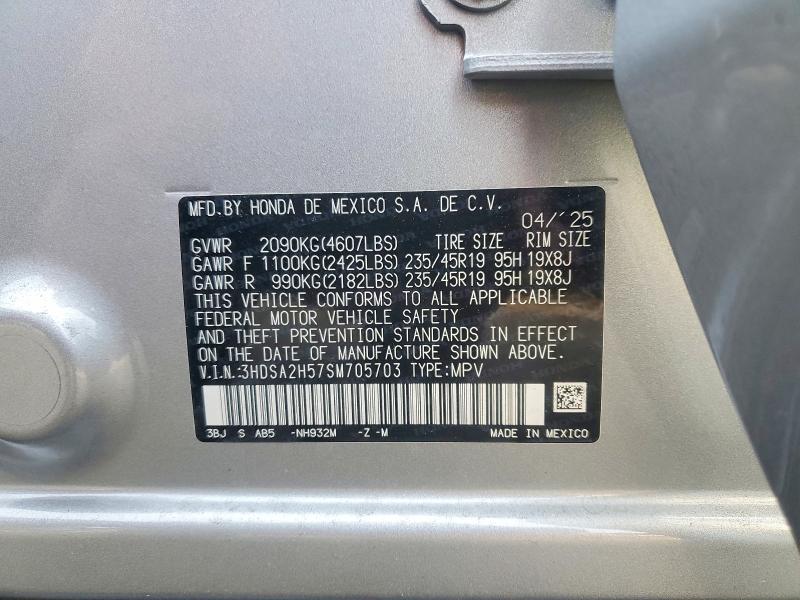 Aukcja sprzedaży 2025 Acura Adx, vin: 3HDSA2H57SM705703, numer aukcji: 60835276