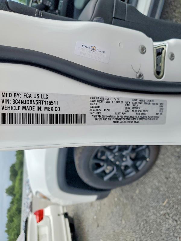 Aukcja sprzedaży 2024 Jeep Compass, vin: 3C4NJDBN5RT116541, numer aukcji: 61552726