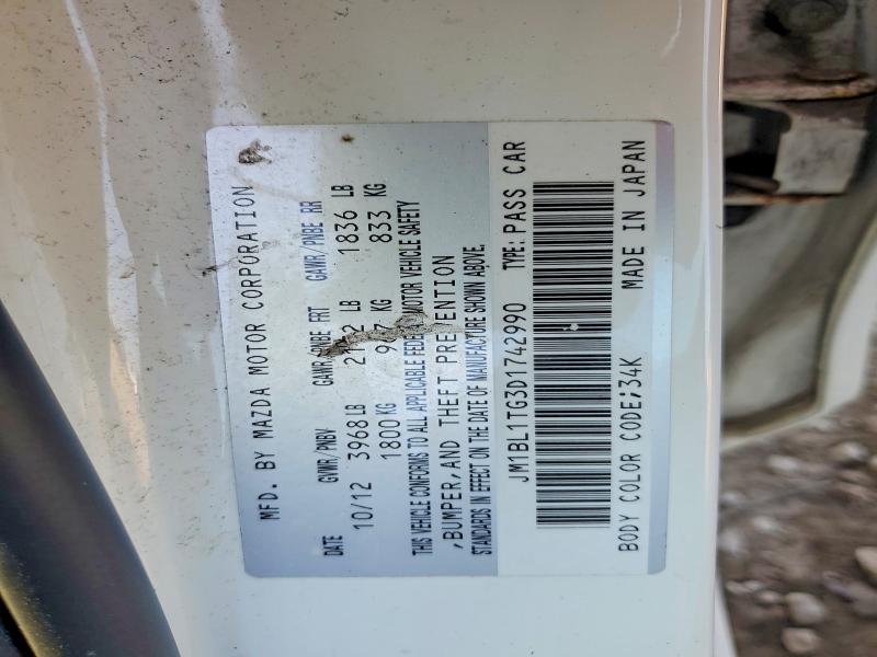 60760256 :رقم المزاد ، JM1BL1TG3D1742990 vin ، 2013 Mazda 3 مزاد بيع