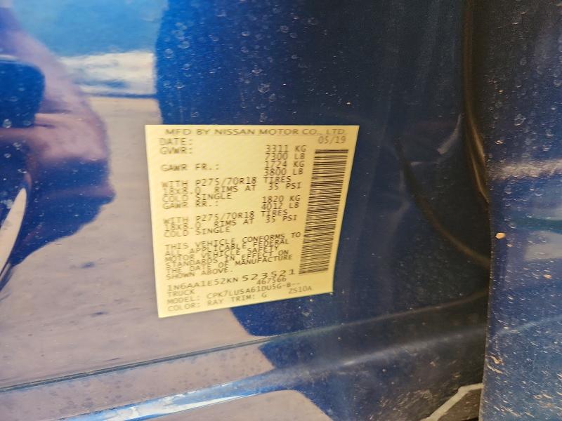 Продаж на аукціоні авто 2019 Nissan Titan, vin: 1N6AA1E52KN523521, номер лоту: 61139916