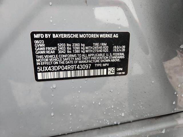 Aukcja sprzedaży 2024 Bmw X3, vin: 5UX43DP04R9T43097, numer aukcji: 62267896