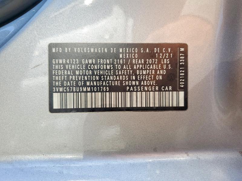 Продажа на аукционе авто 2021 Volkswagen Jetta, vin: 3VWC57BU9MM101769, номер лота: 60948216