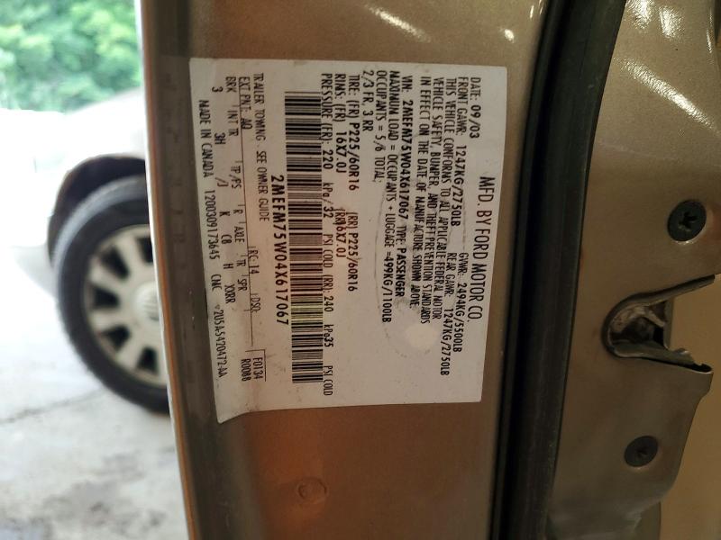 Продажа на аукционе авто 2004 Mercury Grand Marquis, vin: 2MEFM75W04X617067, номер лота: 60742476