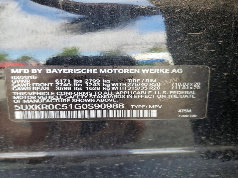 Aukcja sprzedaży 2016 Bmw X5, vin: 5UXKR0C51G0S90988, numer aukcji: 59707566
