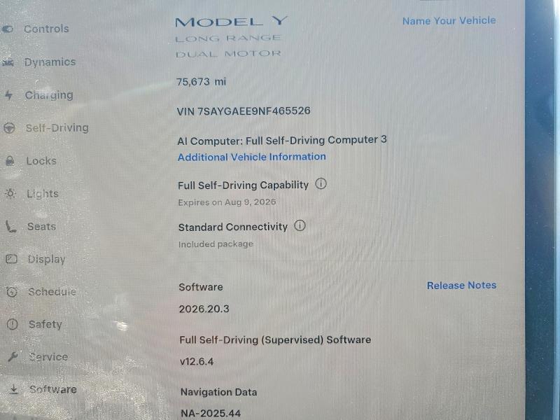 Aukcja sprzedaży 2022 Tesla Model Y, vin: 7SAYGAEE9NF465526, numer aukcji: 61572826