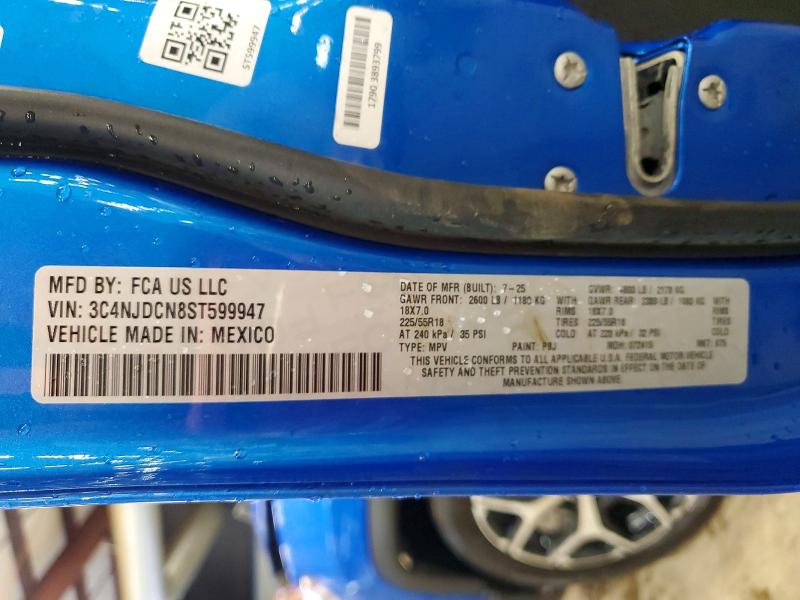 Продажа на аукционе авто 2025 Jeep Compass, vin: 3C4NJDCN8ST599947, номер лота: 63295406