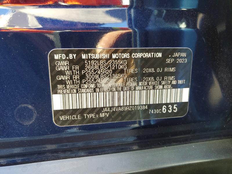 Aukcja sprzedaży 2024 Mitsubishi Outlander, vin: JA4J4VA89RZ019384, numer aukcji: 59825506