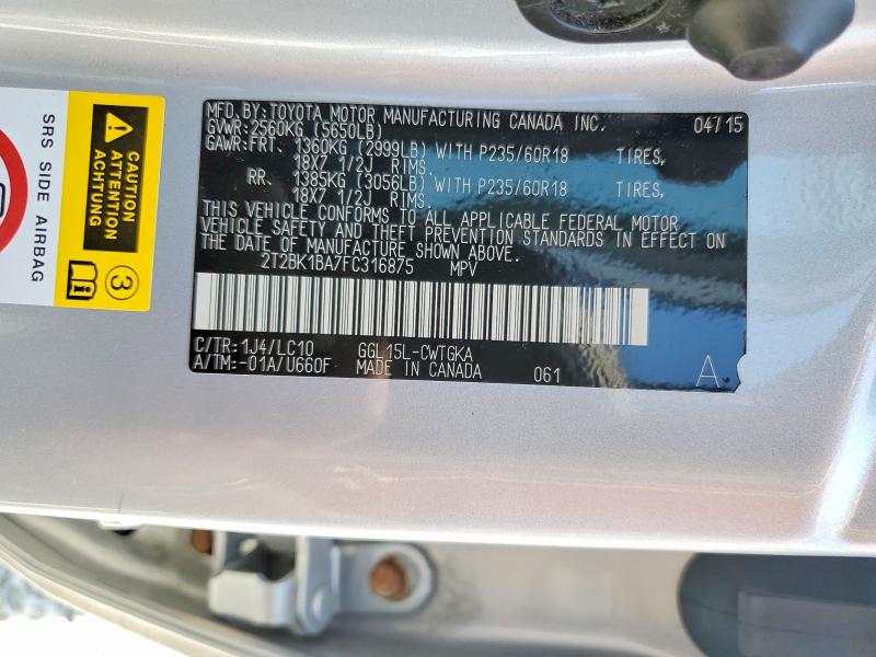 Aukcja sprzedaży 2015 Lexus Rx 350, vin: 2T2BK1BA7FC316875, numer aukcji: 63512536