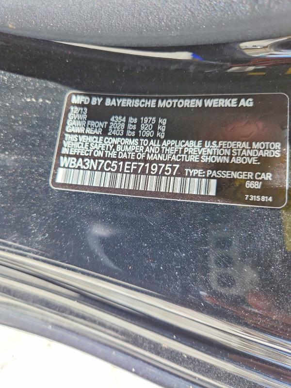 2014 Bmw 428 მანქანა იყიდება აუქციონზე, vin: WBA3N7C51EF719757, აუქციონის ნომერი: 60037896