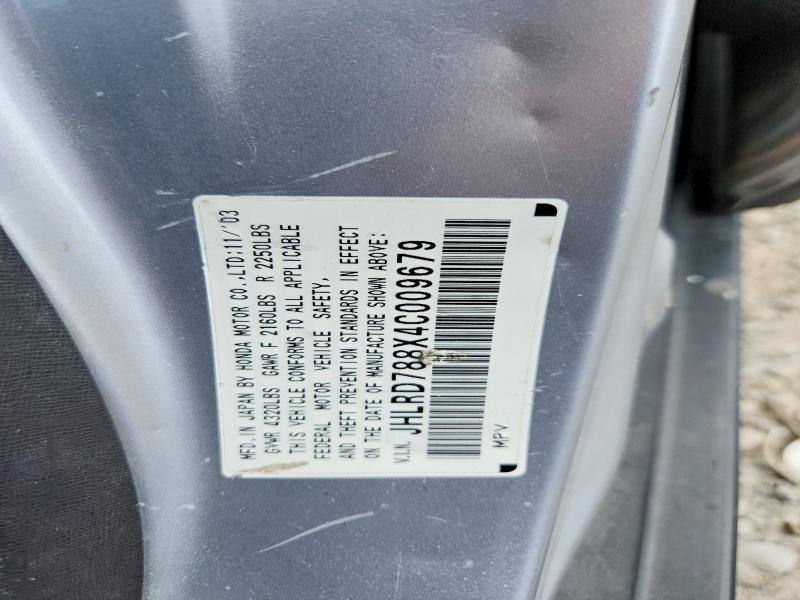 Aukcja sprzedaży 2004 Honda Cr-v, vin: JHLRD788X4C009679, numer aukcji: 85983615